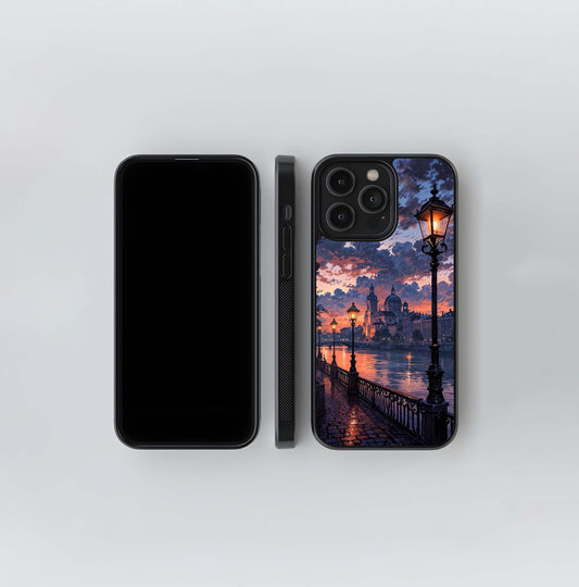 Twilight River Lights Glass Case
