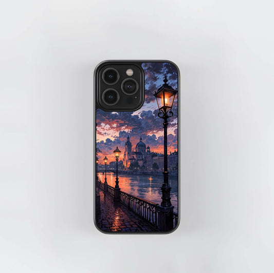 Twilight River Lights Glass Case