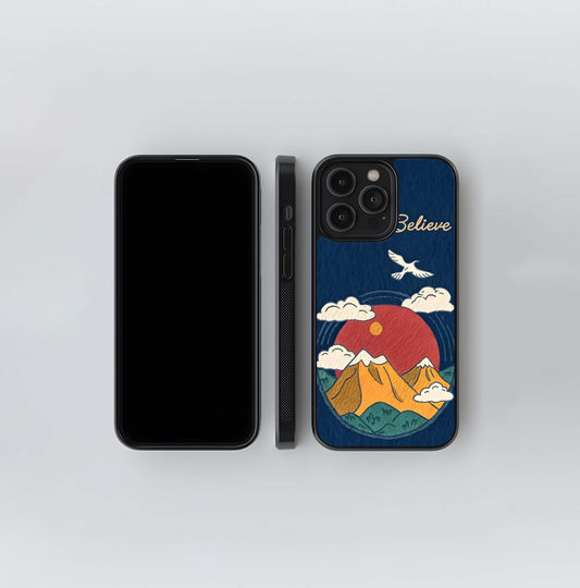Believe Sky Escape Glass Case
