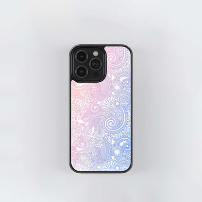 Pastel Floral Paisley Glass Case