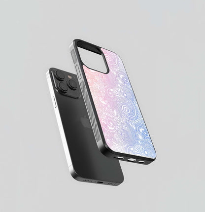 Pastel Floral Paisley Glass Case