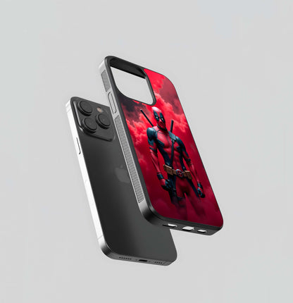Deadpool Red Smoke Glass Case