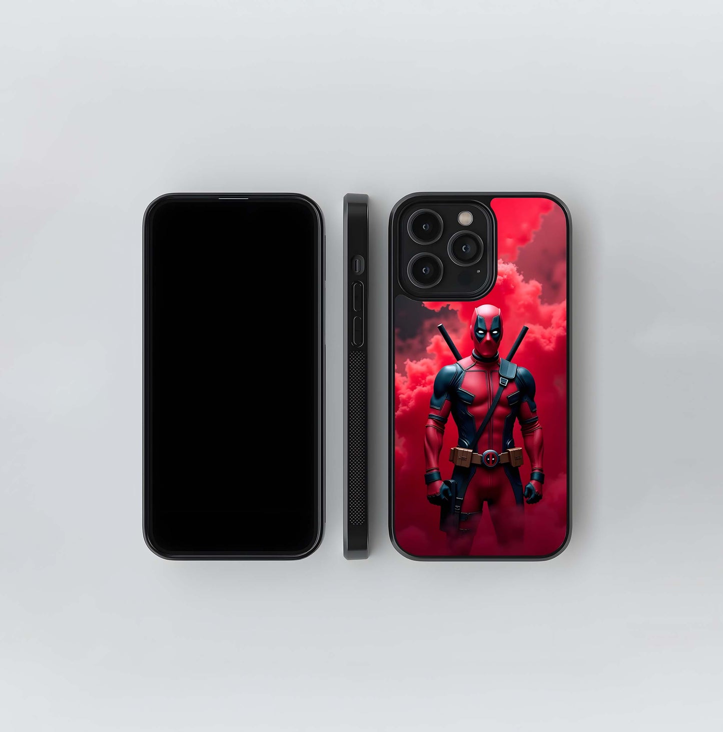Deadpool Red Smoke Glass Case