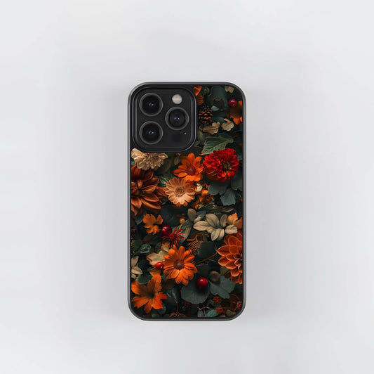 Deep Autumn Bloom Glass Case