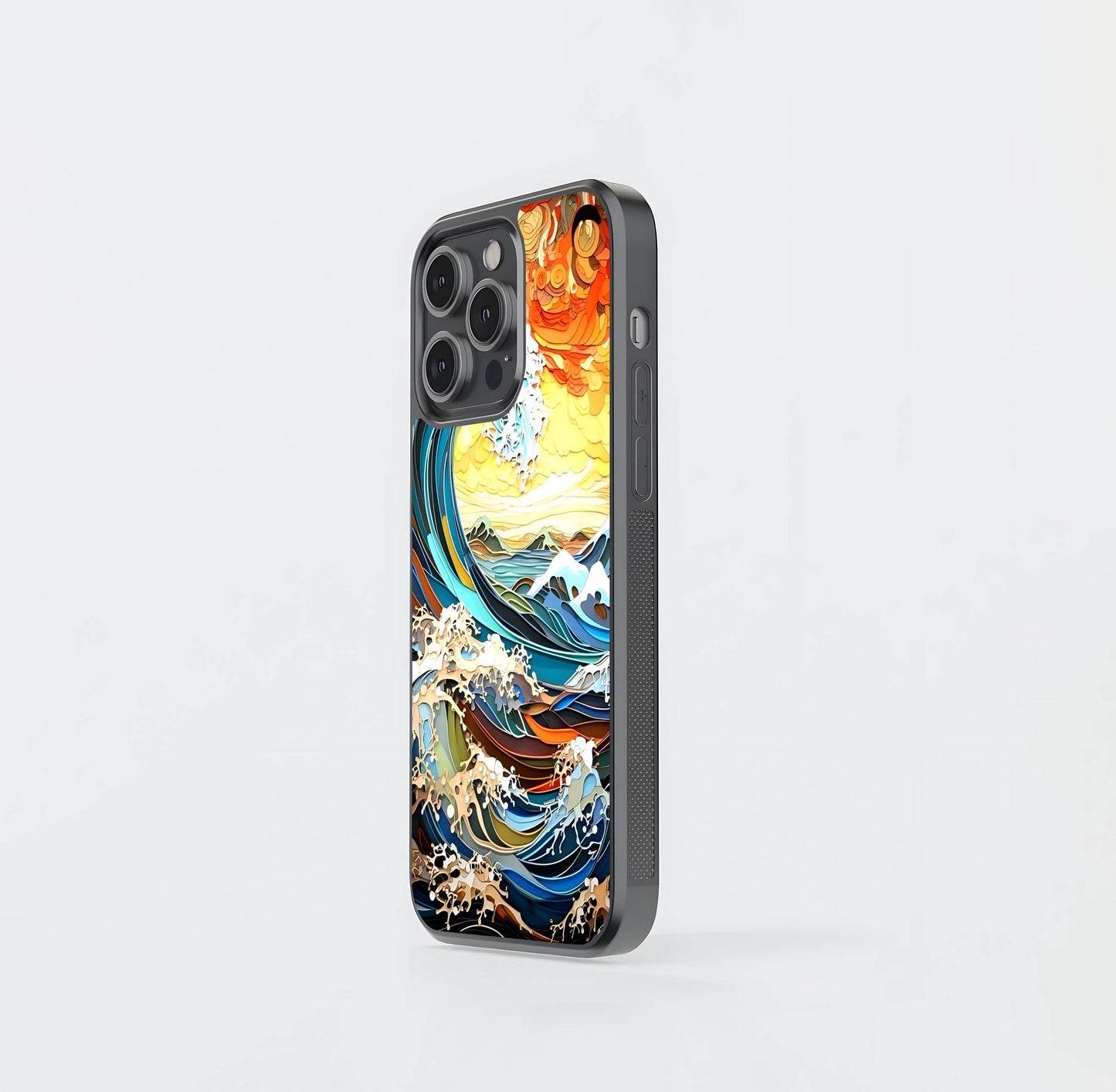 Whirlwind Wave Bloom Glass Case