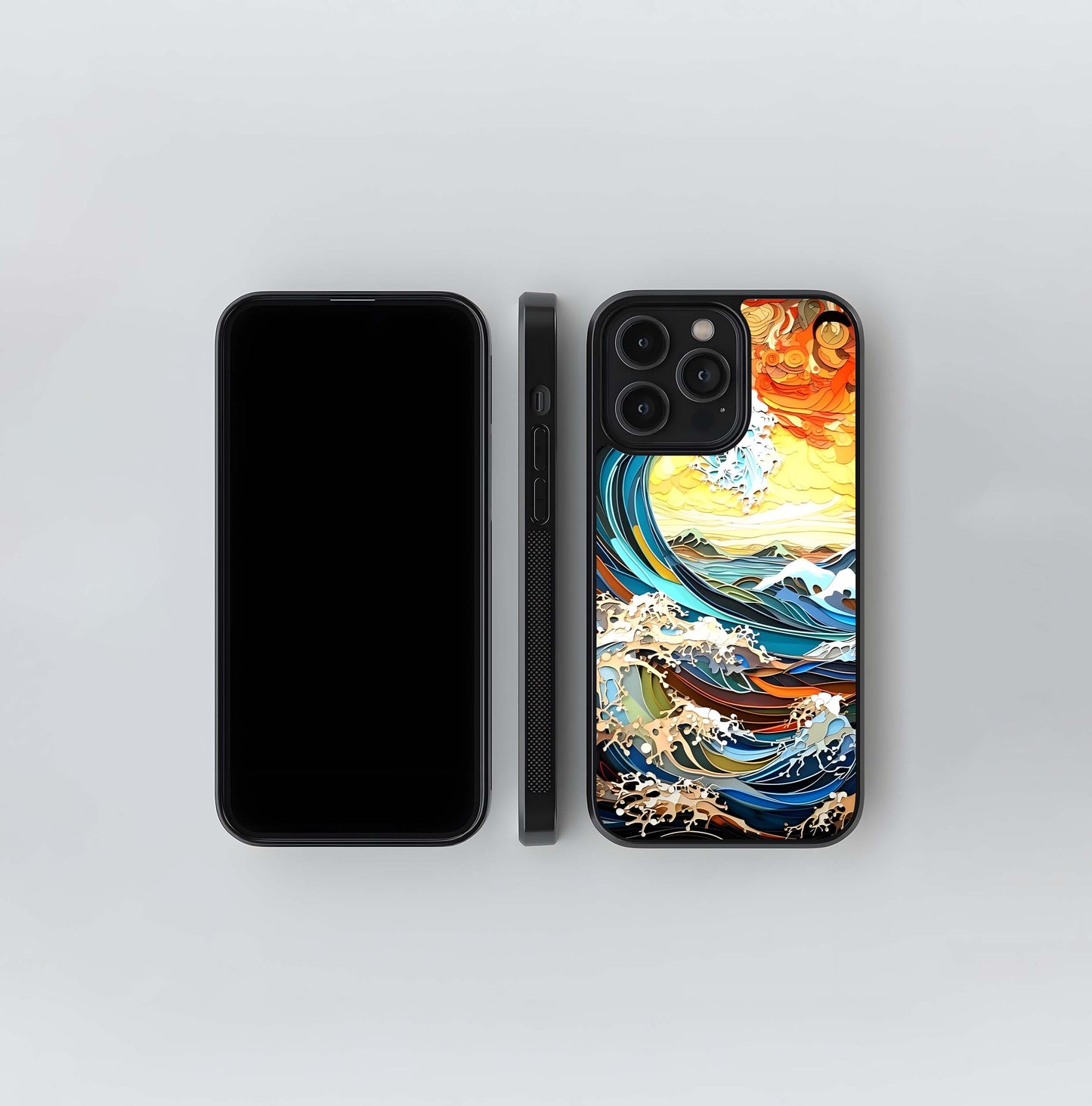 Whirlwind Wave Bloom Glass Case