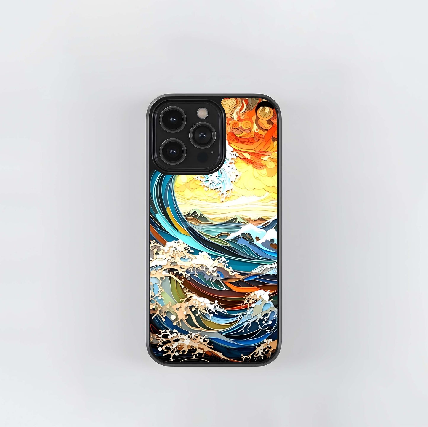Whirlwind Wave Bloom Glass Case