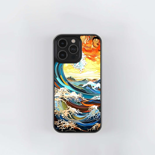 Whirlwind Wave Bloom Glass Case