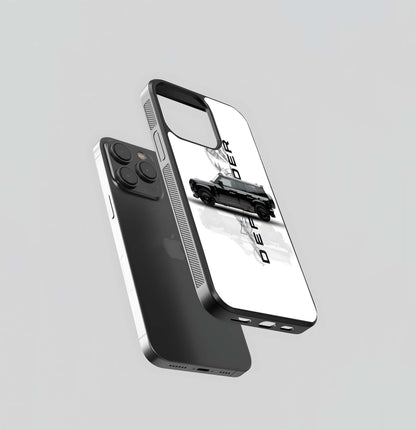 Land Rover Defender Illustration Glass Case