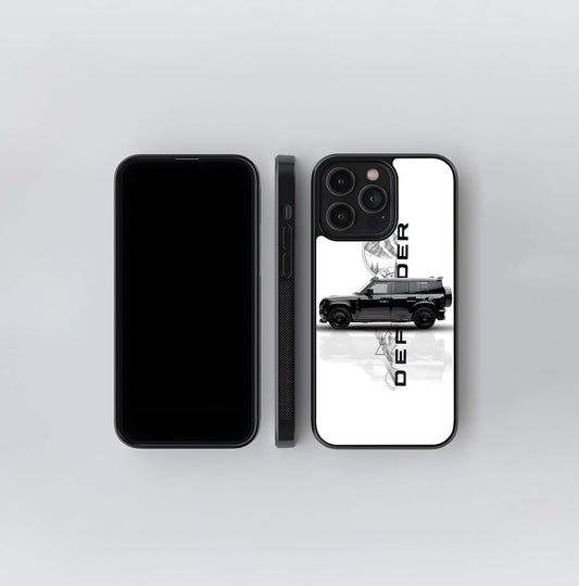 Land Rover Defender Illustration Glass Case