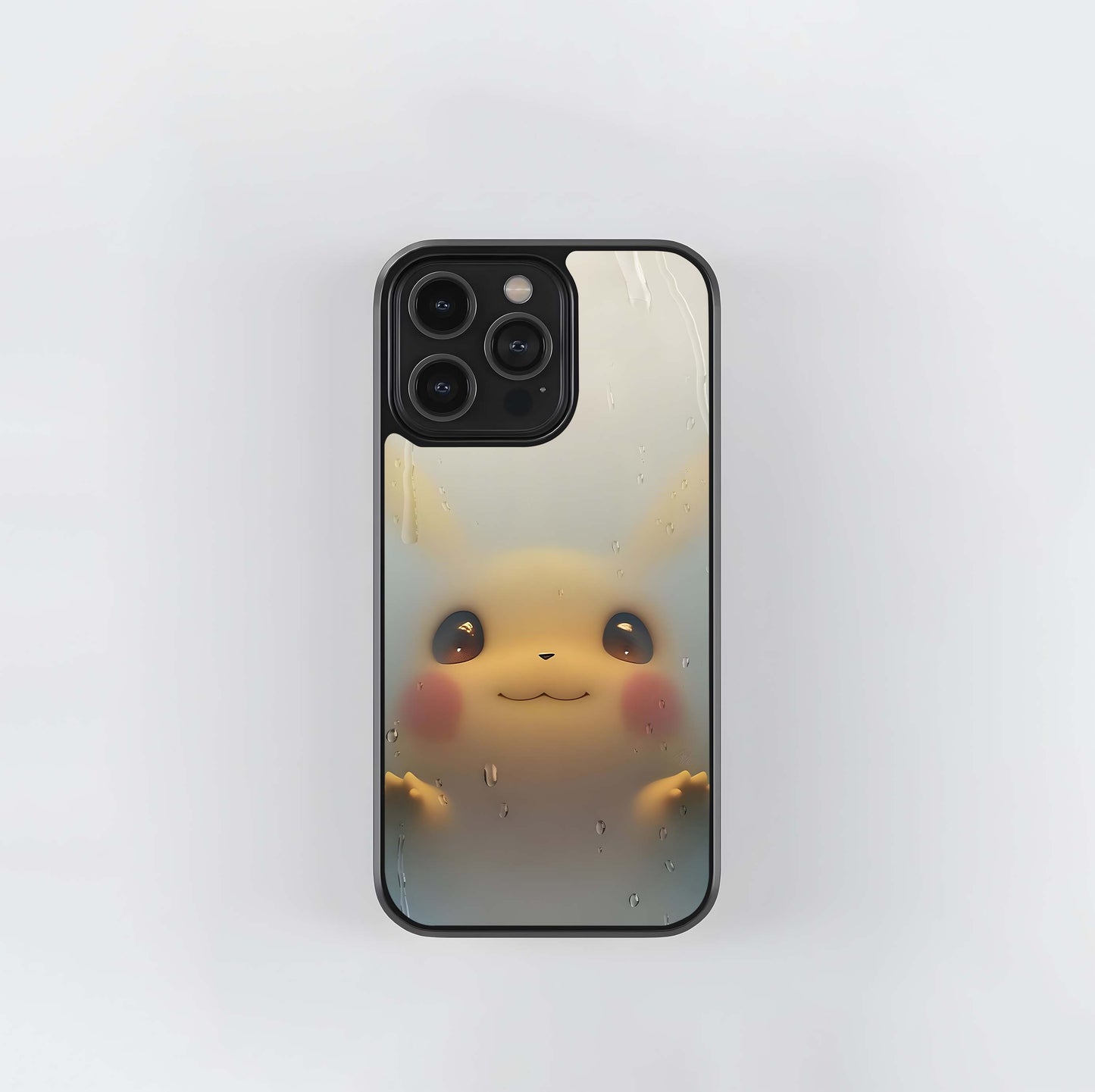 Pikachu on Steamy Glass Glass Case