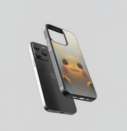Pikachu on Steamy Glass Glass Case