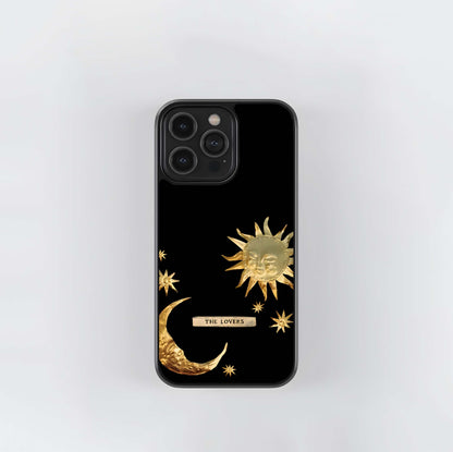 Golden Celestial Charm Glass Case