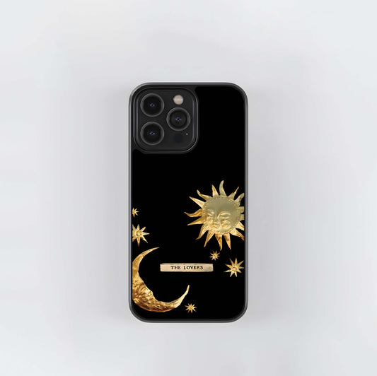 Golden Celestial Charm Glass Case
