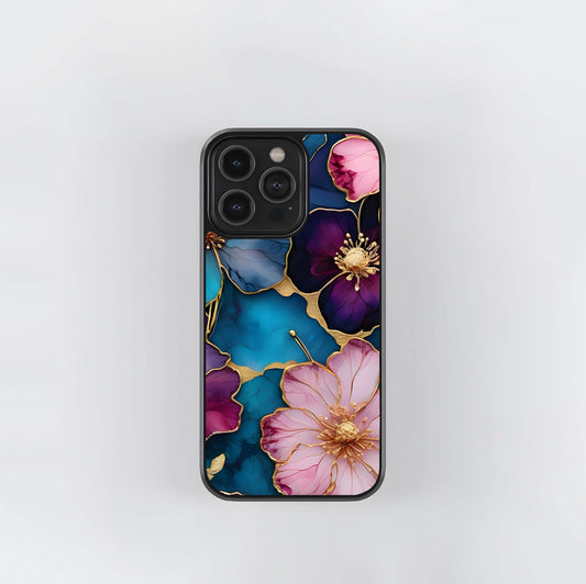 Gilded Bloom Glass Case