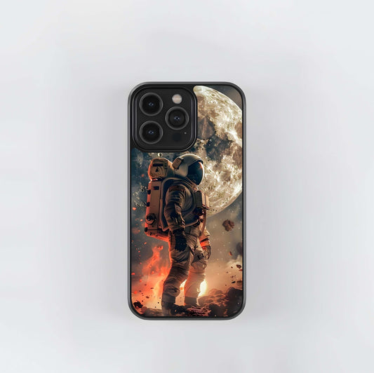 Astronaut on the Moon Glass Case