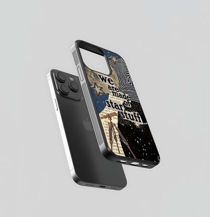 Collage with Moon & Quote Glass Case