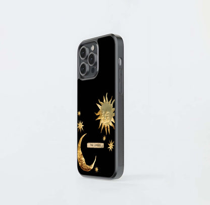 Golden Celestial Charm Glass Case