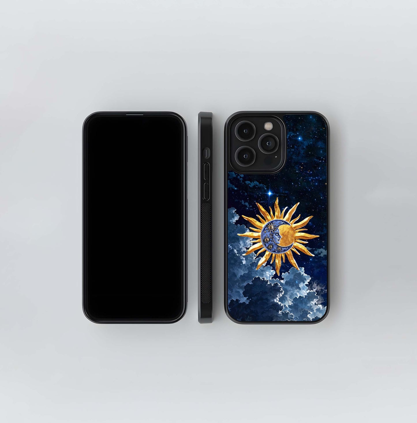 Celestial Gold Embrace Glass Cases