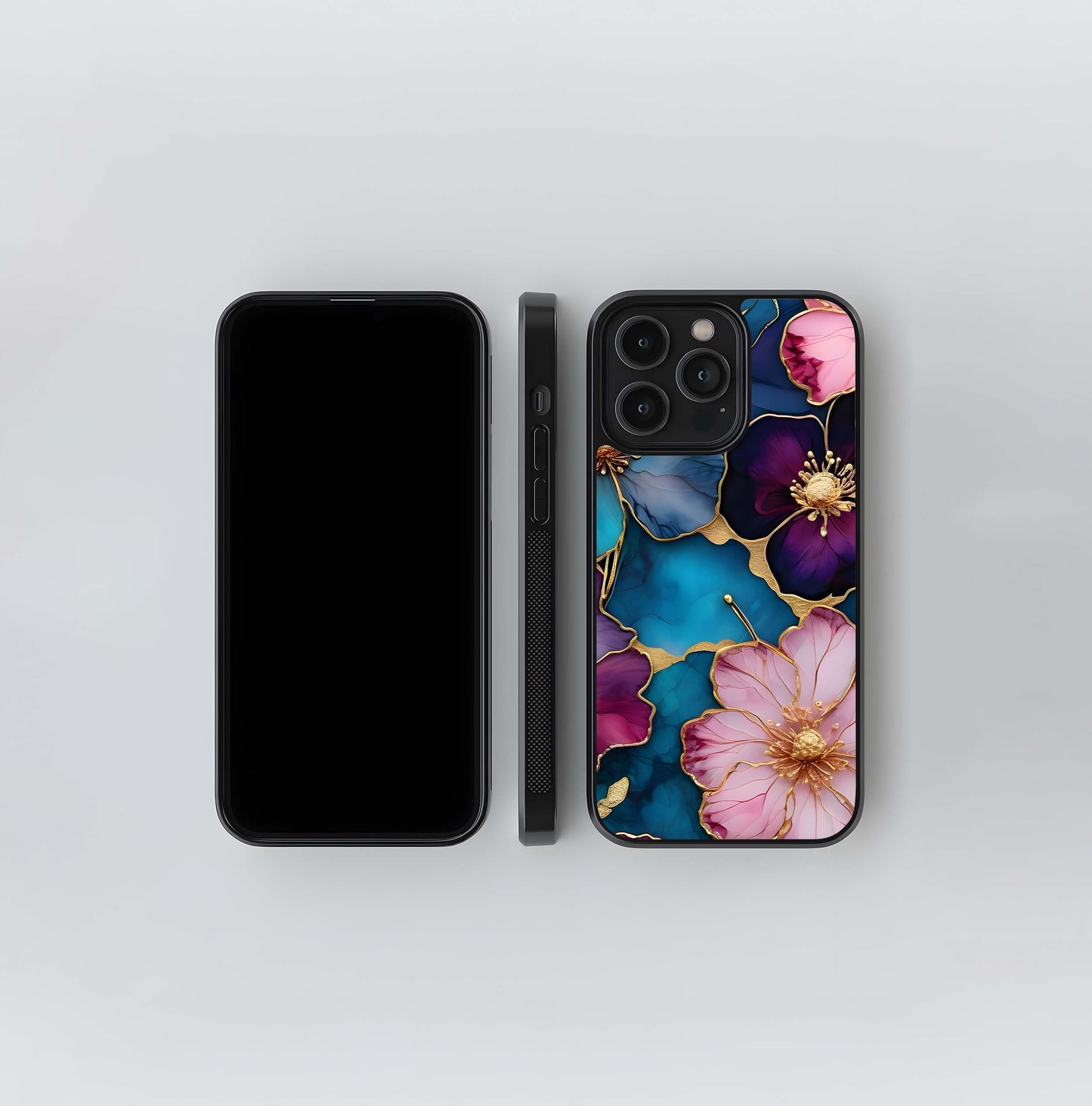 Gilded Bloom Glass Case