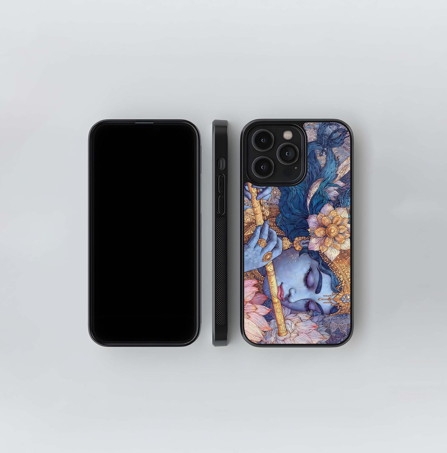 Divine Krishna Calm Glass Case