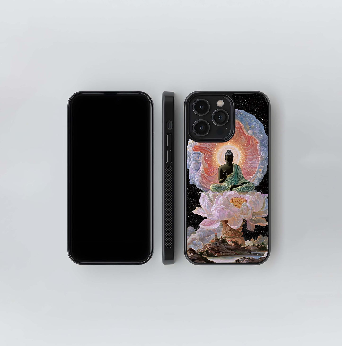Zen Lotus Realm Glass Case