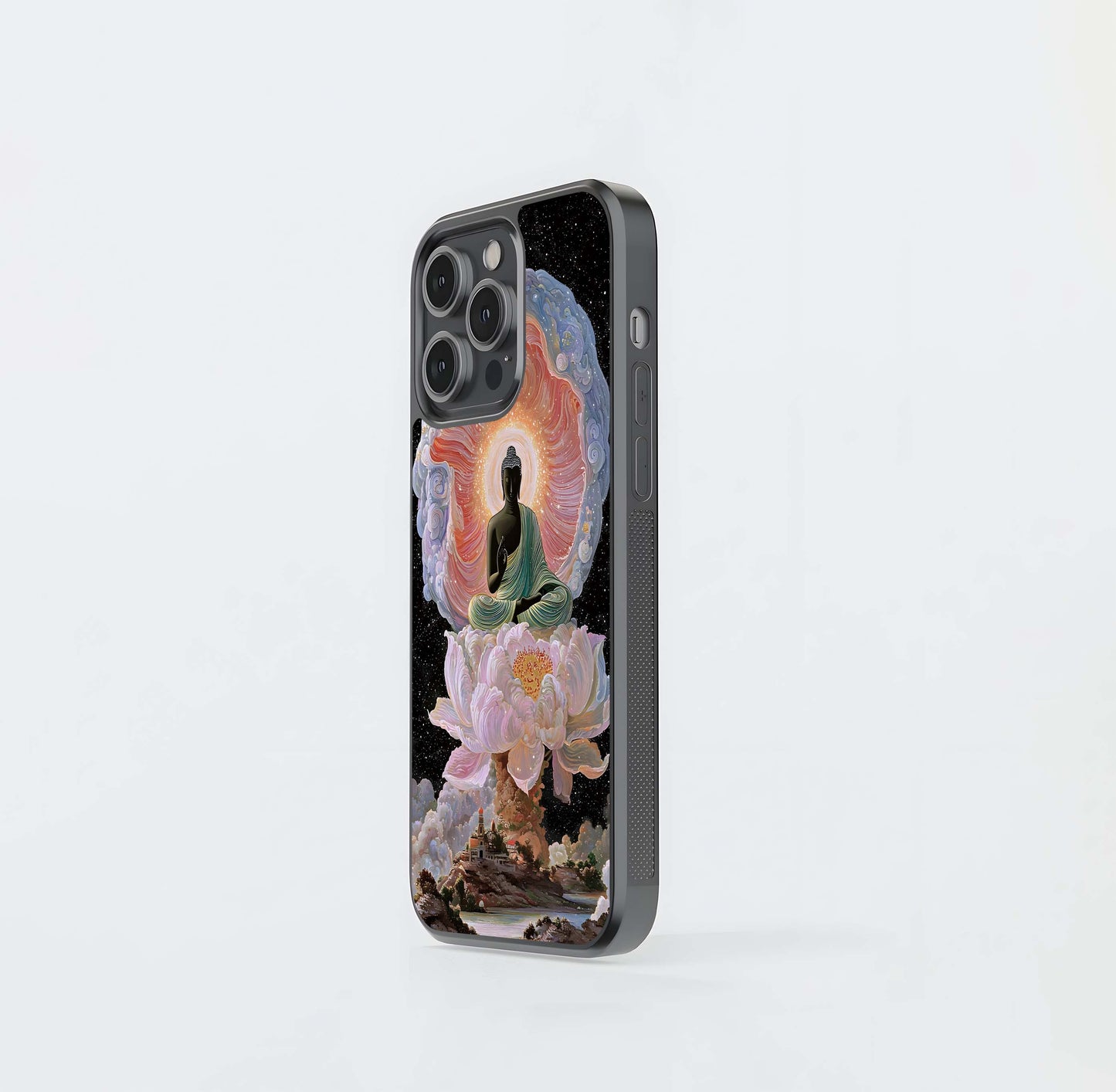 Zen Lotus Realm Glass Case