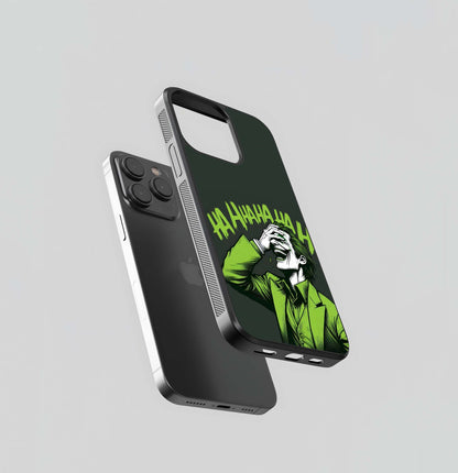 Laughing Joker Illustration Glass Case