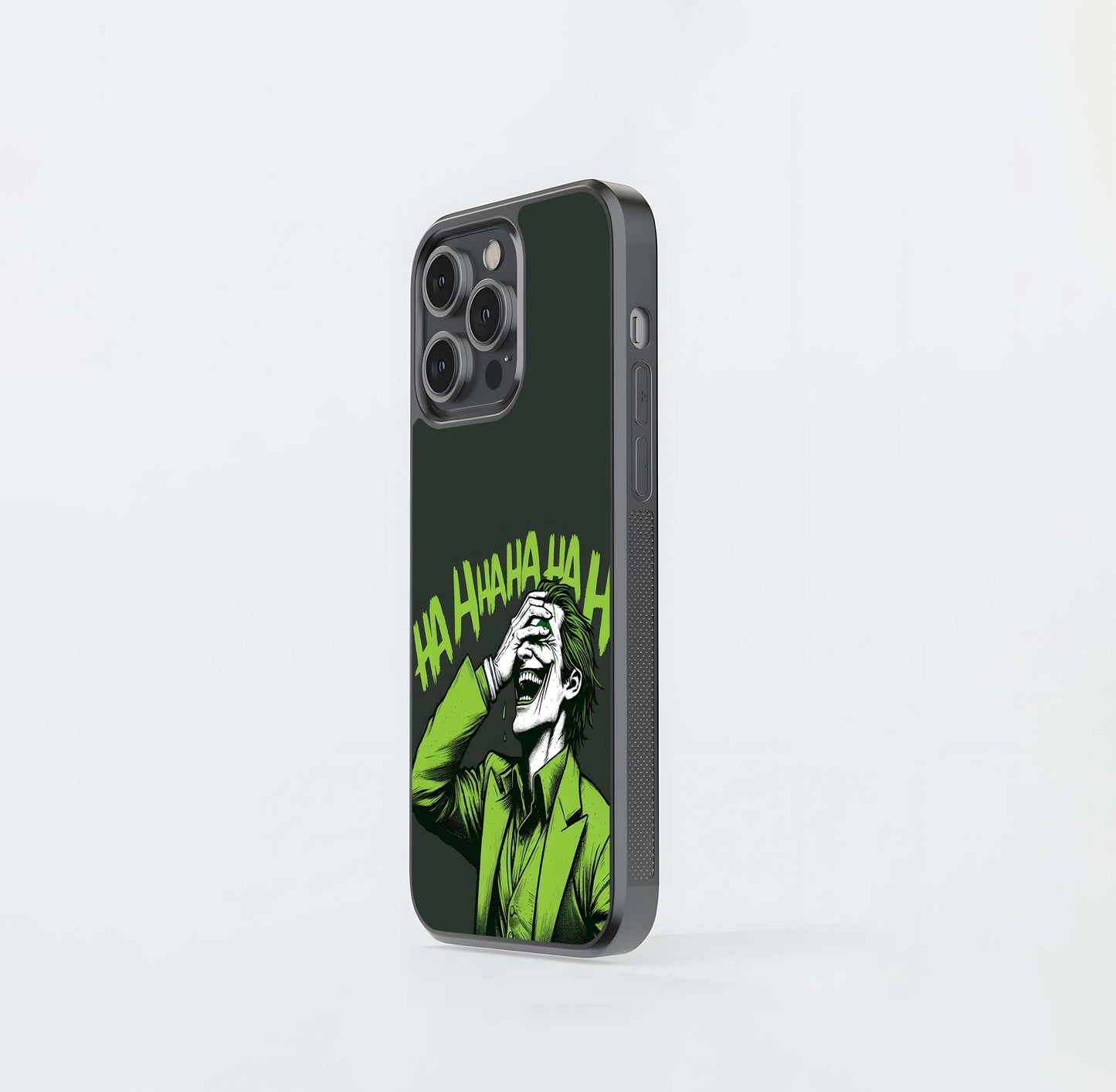 Laughing Joker Illustration Glass Case