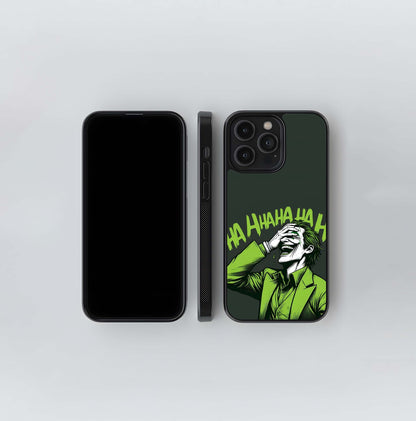 Laughing Joker Illustration Glass Case