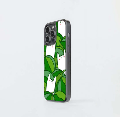 Watermelon With Cat Pattern Glass Case