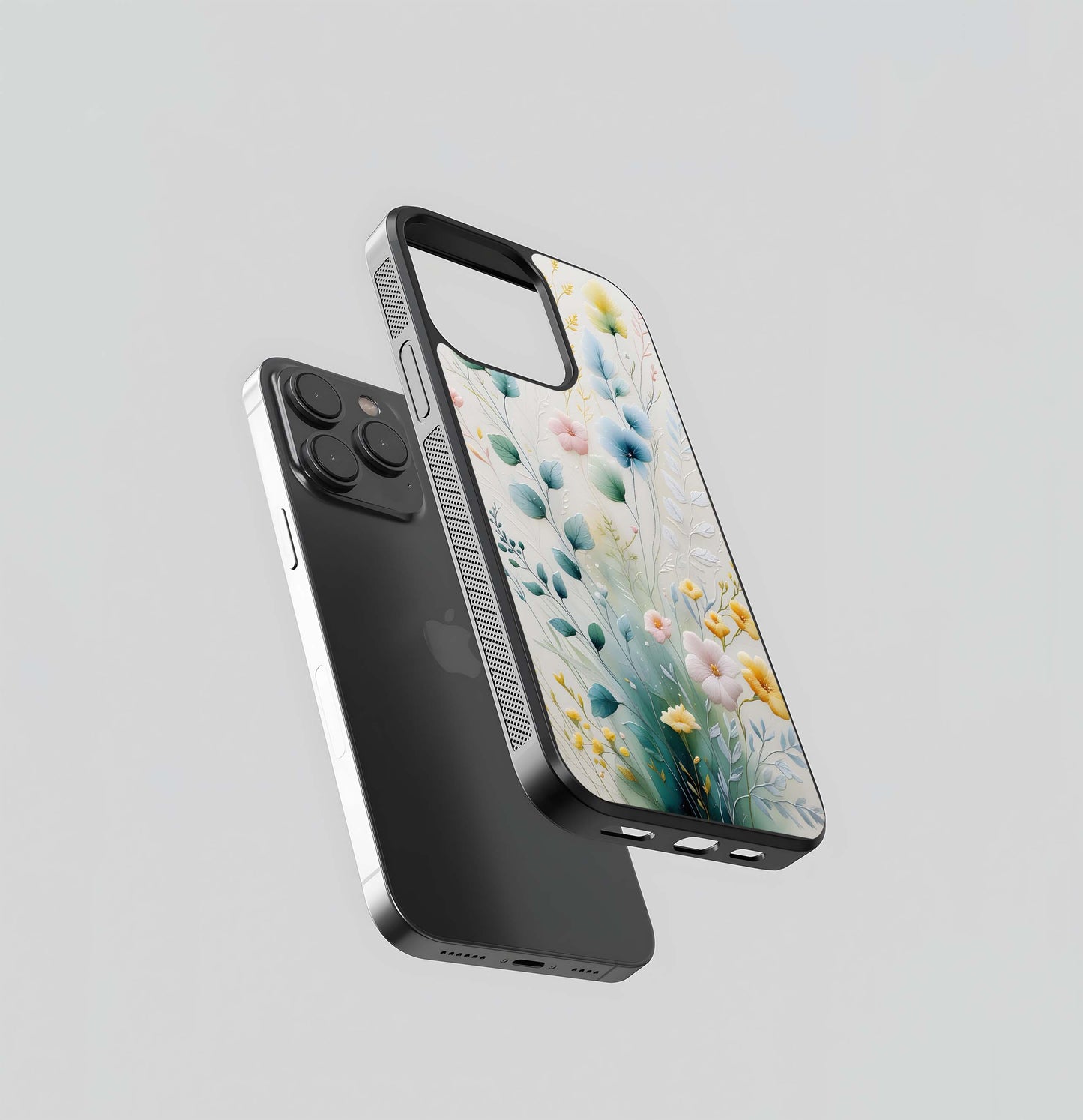 Delicate Aqua Tangle Glass Case