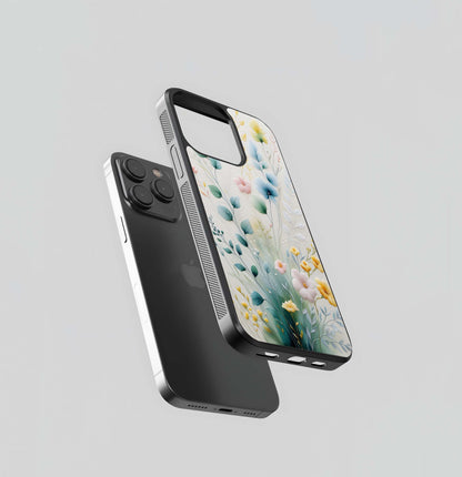 Delicate Aqua Tangle Glass Case