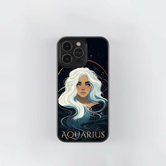 Zodiac Aquarius Glass Case