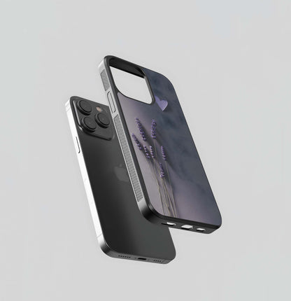 Lavender & Heart Still Life Glass Case