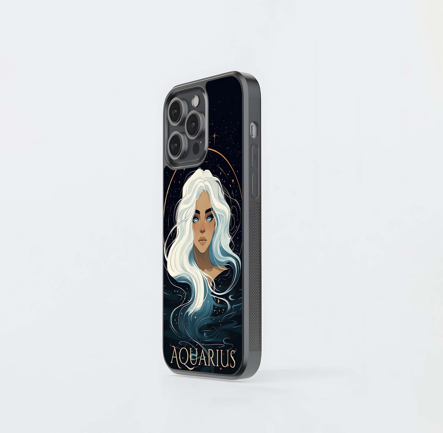 Zodiac Aquarius Glass Case