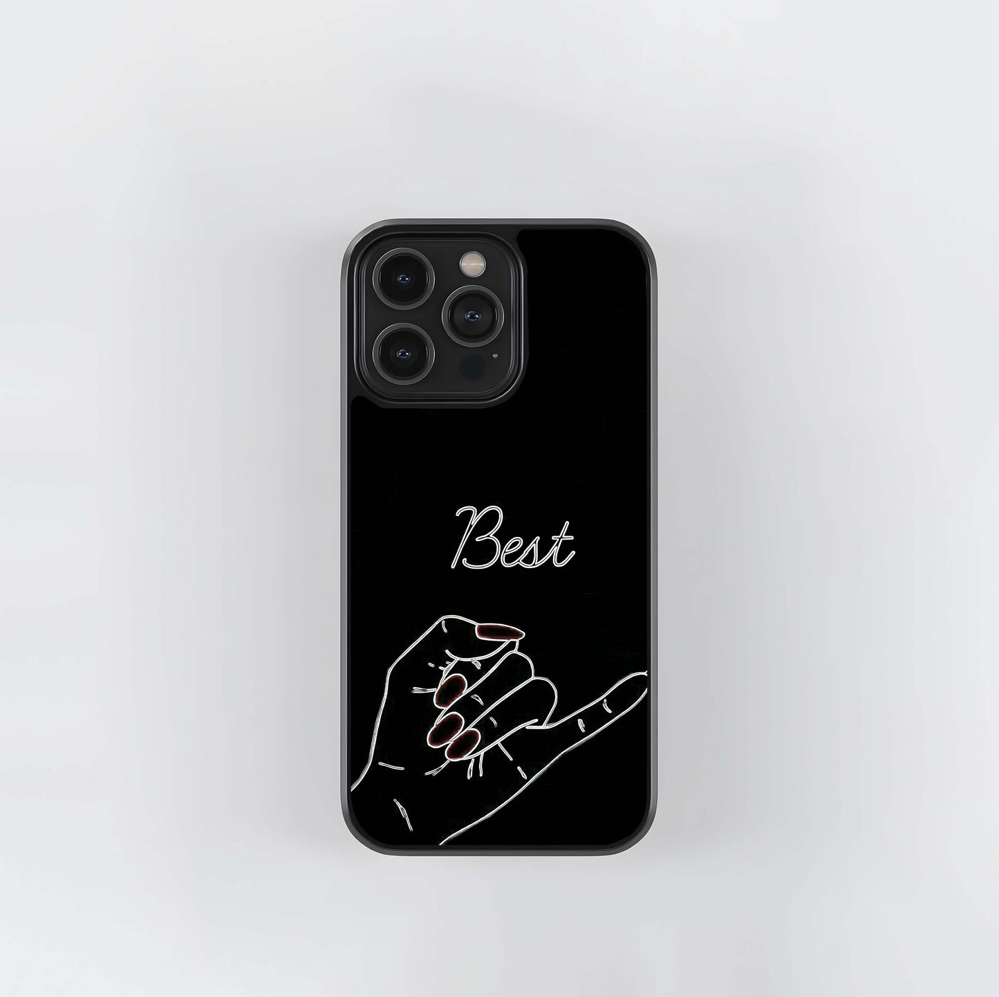 Best Friend Art Line Glass Case