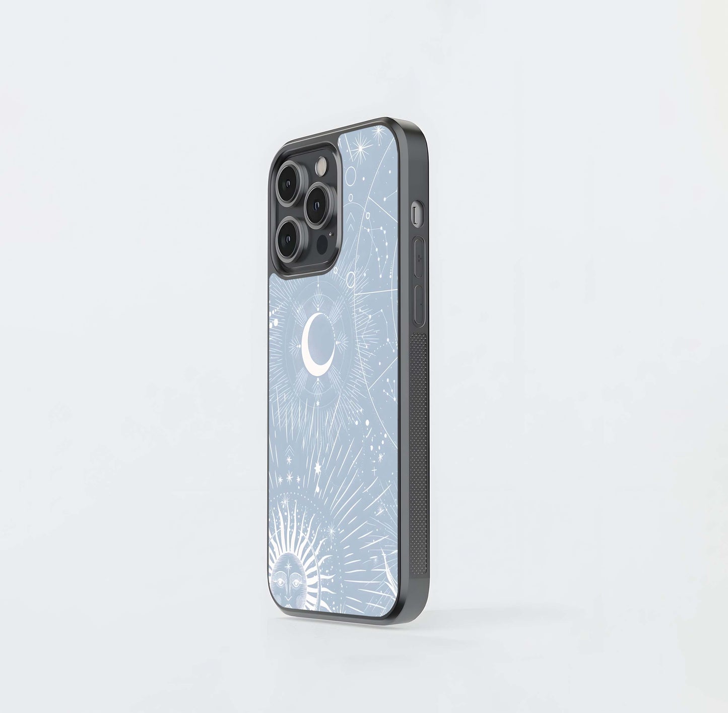 Zodiac chart Blue Glass Case