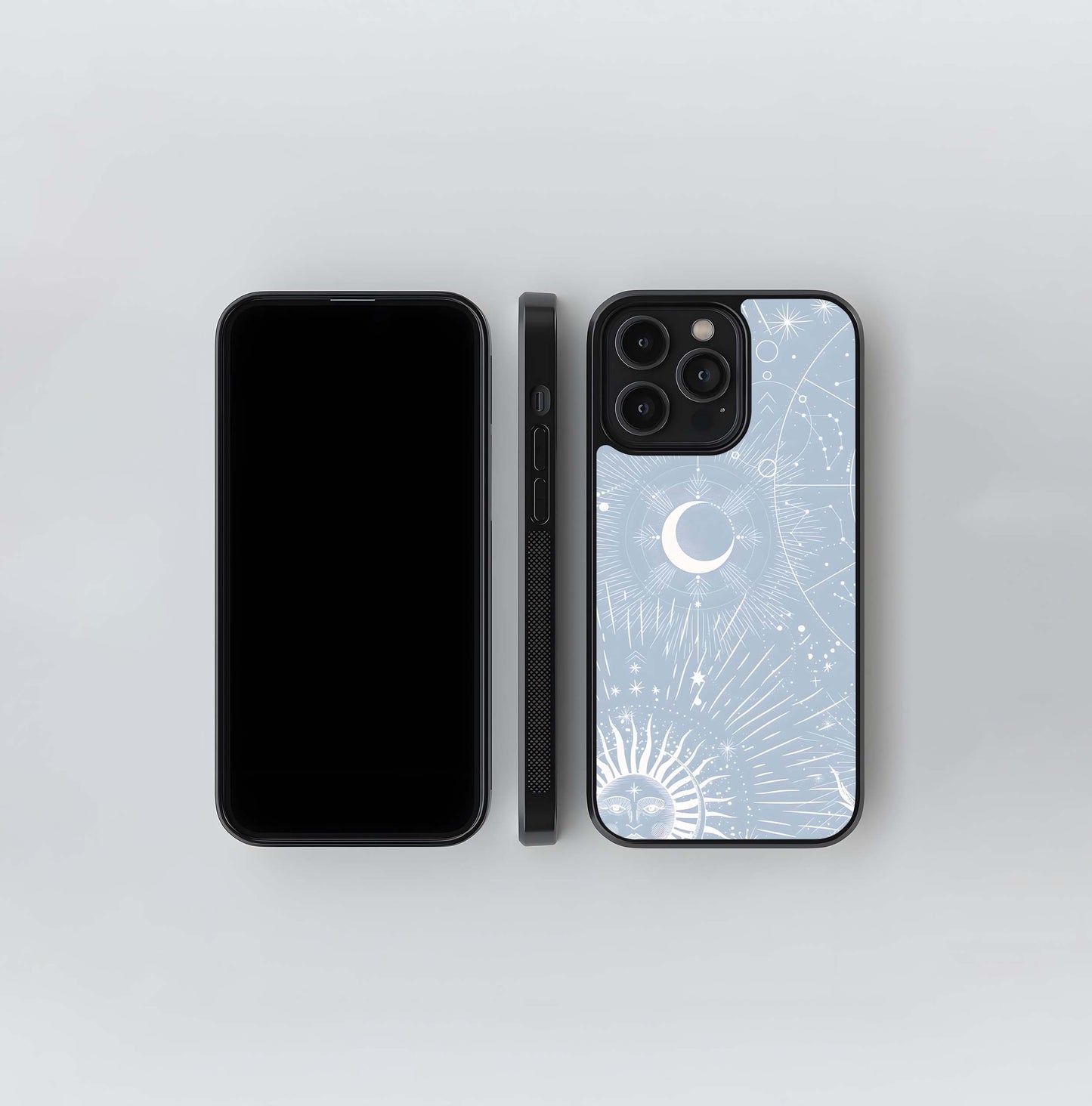 Zodiac chart Blue Glass Case