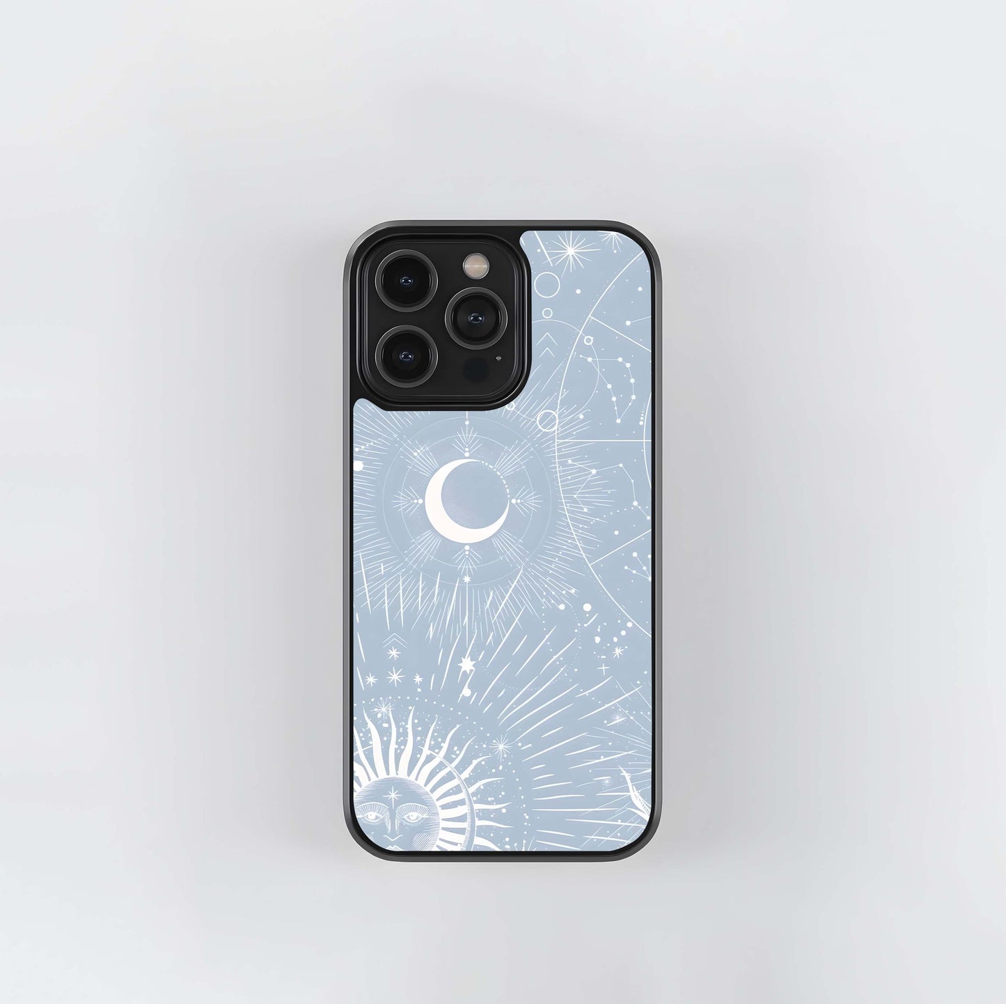 Zodiac chart Blue Glass Case