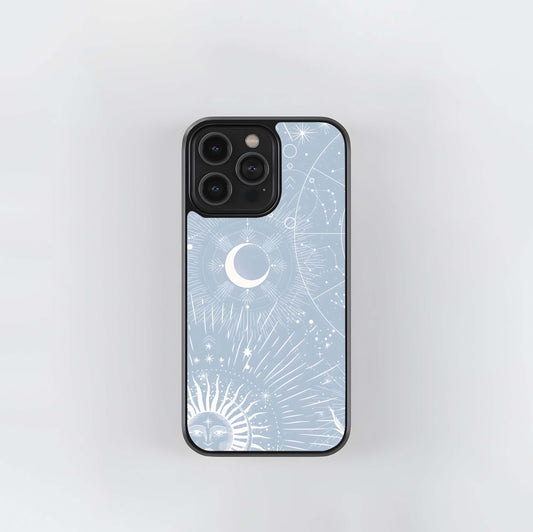 Zodiac chart Blue Glass Case