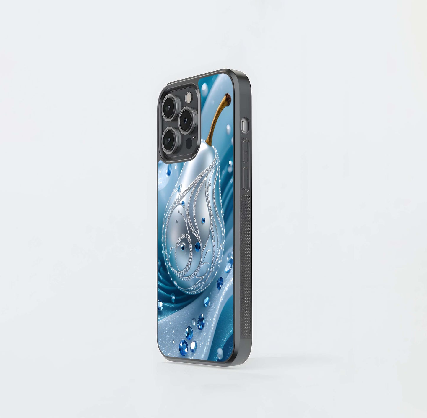 Diamond Azure Pear Glass Case