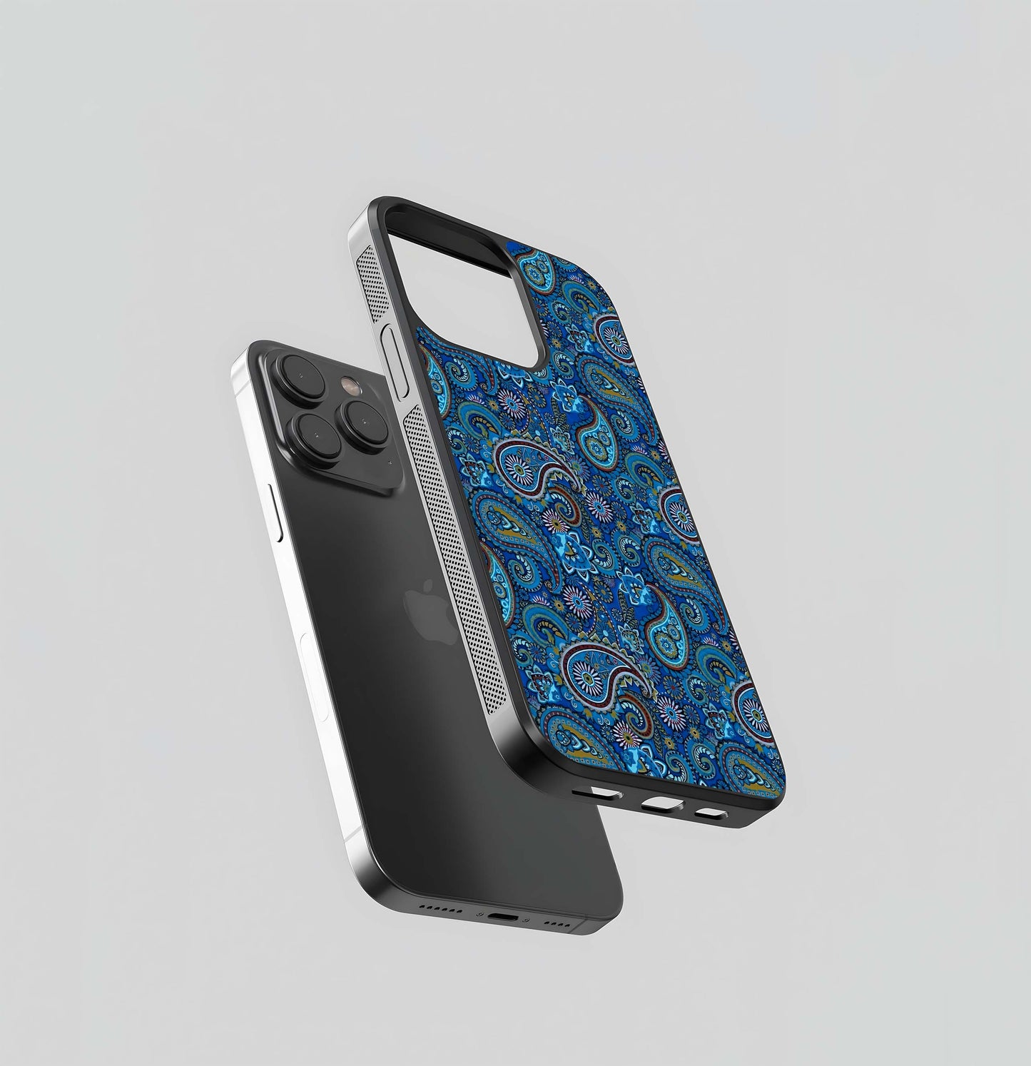 Blue Mandala Pattern Glass Case