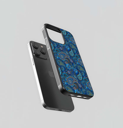 Blue Mandala Pattern Glass Case