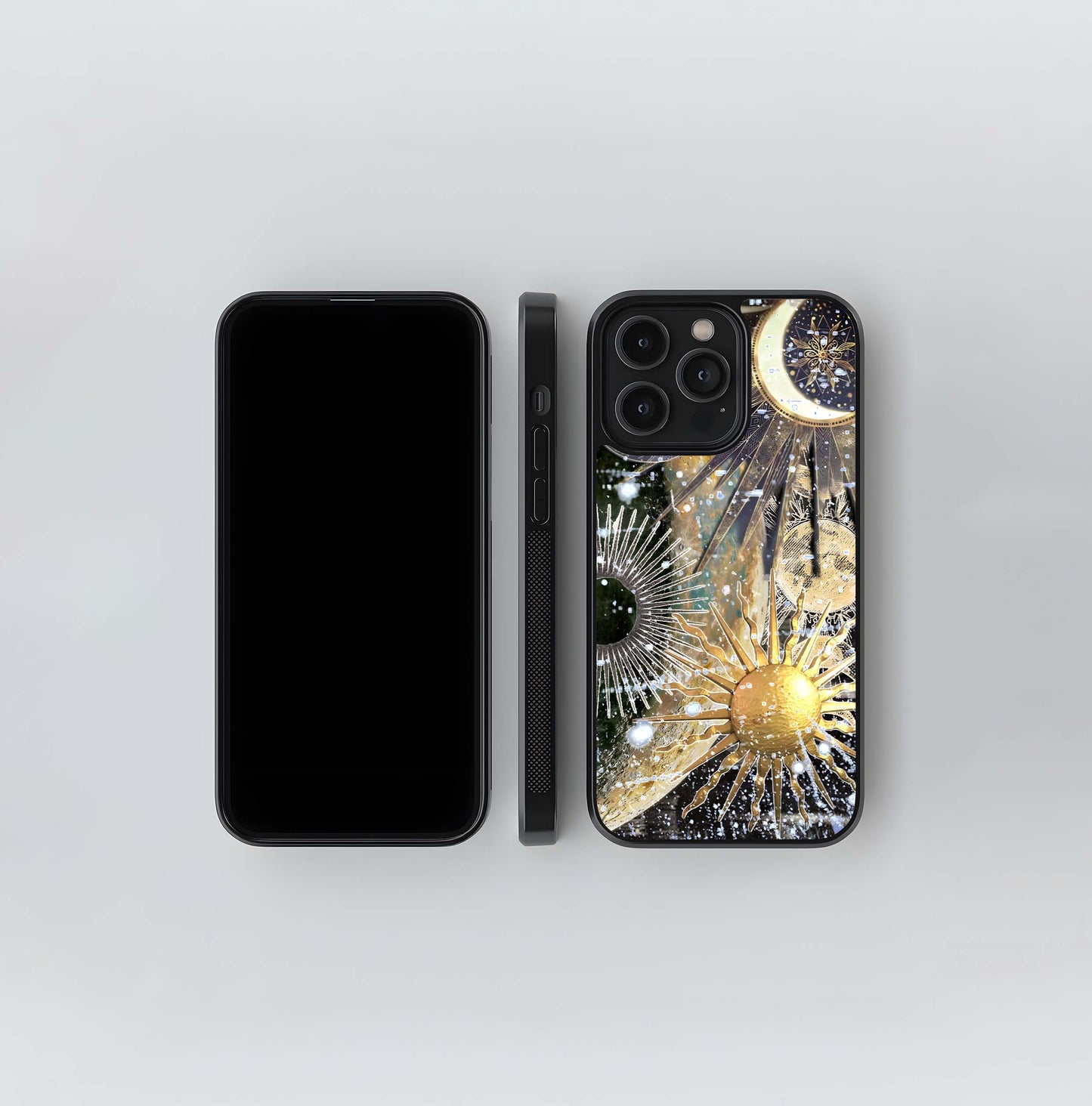 Celestial moon cosmic Glass Cases