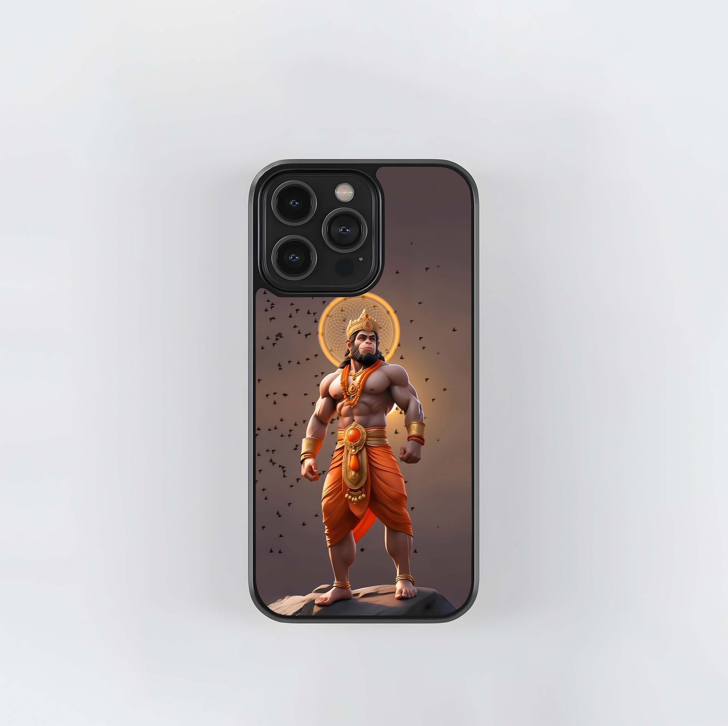 Jai Shri Ram Hanuman Glass Case