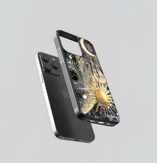 Celestial moon cosmic Glass Cases
