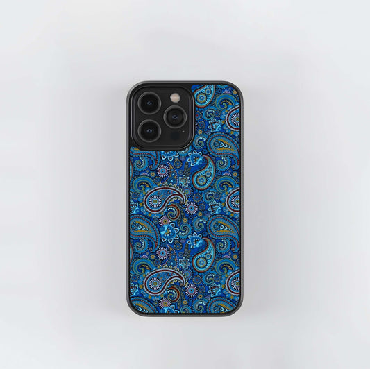 Blue Mandala Pattern Glass Case