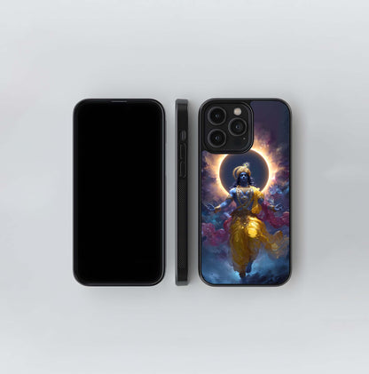 Divine Krishna Light Glass Case