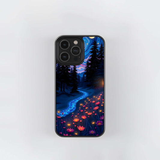 Psychedelic Forest Glow Glass Case